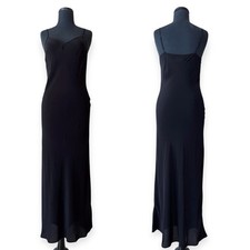 Abito maxi slip nero Psophia