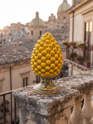 Pigna ceramica siciliana di - in,