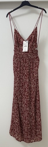 Abito midi zara - maroon, scollo