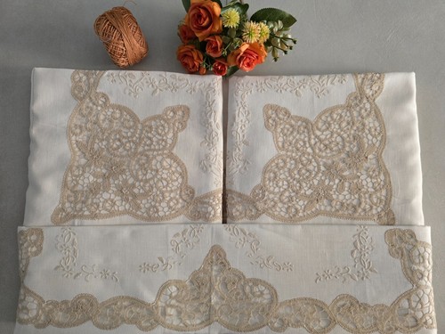 Set lenzuola puro lino con - lenzuola,