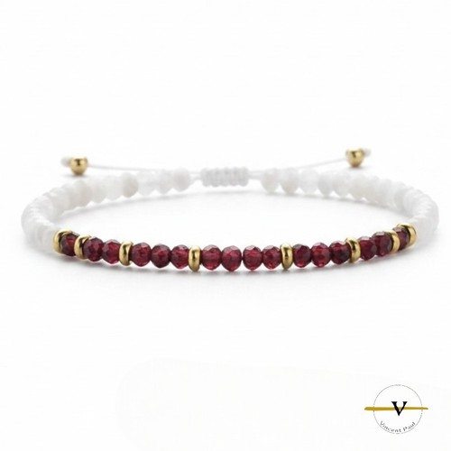 Bracciale uomo donna granato - bracciale,