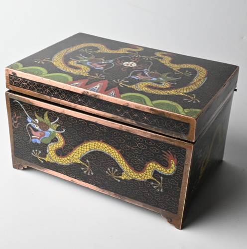 Cofanetto drago cloisonné - cofanetto,