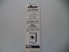 advertising Pubblicità 1965 LAVATRICE RIBER