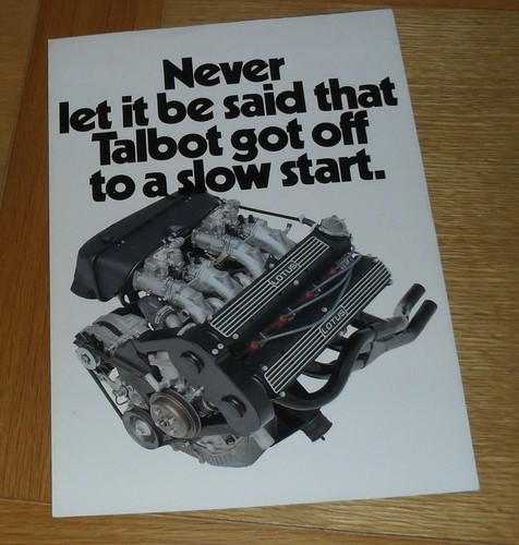 Brochure talbot sunbeam - brochure, lotus