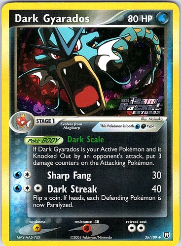Dark gyarados reverse - dark, holo