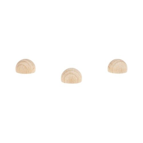 Mezze sfere 16mm naturale - sfere,