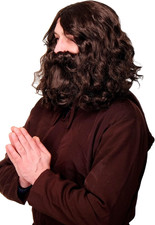 - Parrucca E Barba Folta, Da Carnevale, Profeta, Guru, Gesù, Hipster, Troll, Uom