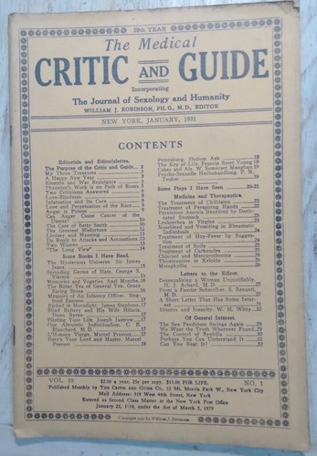 Jan 1931 medical - jan, critic