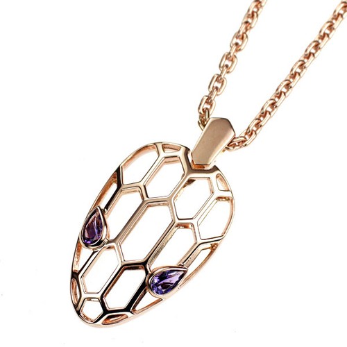 Collana con ciondolo ametista