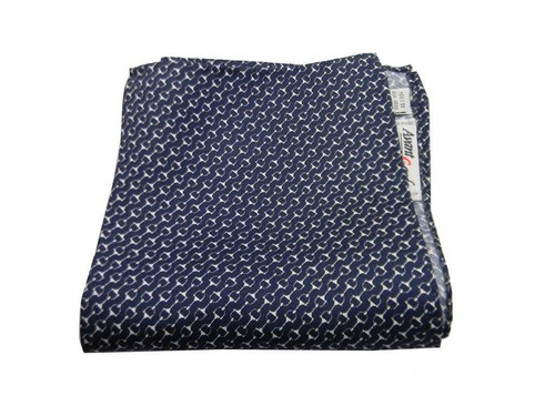 Pochette seta blu scuro