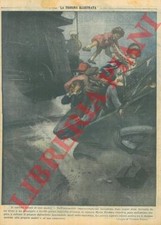 Pisani V. -  Madre lancia il figlioletto dalla macchina in fiamme investita da