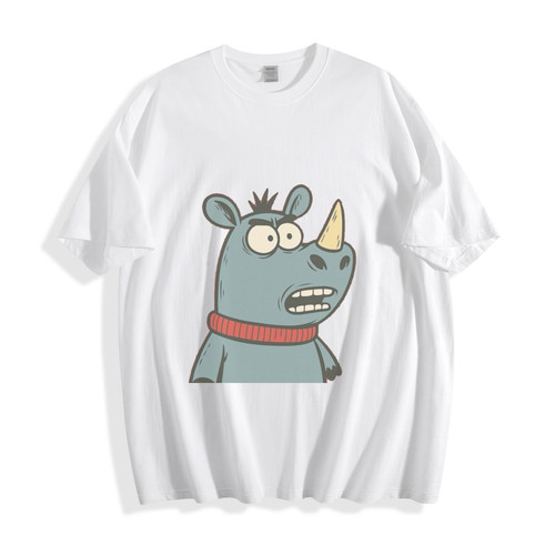 Shirt shocked rhino cartoon - t-shirt,