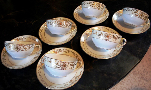 Set antiche tazze tè - 6, e