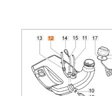 TUBO SERBATOIO X DECESPUGLIATORE BC 380/420S/430S/SPARTA 381 OLEOMAC