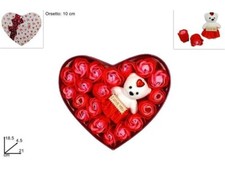 x Scatola Cuore Di Rose Rosse