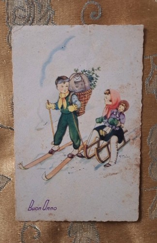 Cartolina augurale buon - cartolina,
