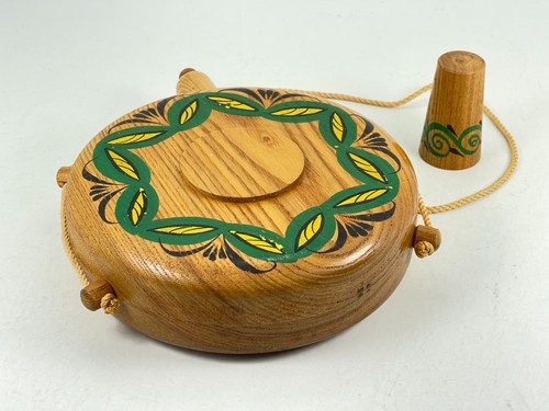Fiaschetta legno dipinto - fiaschetta,