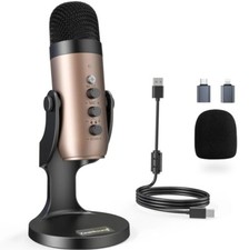 microfono USB per PC, k66 Gold