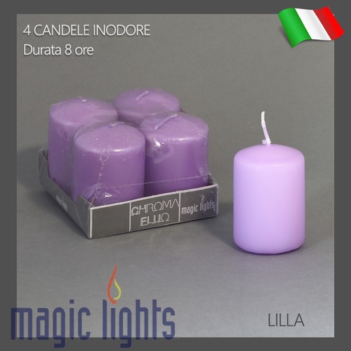 Candele inodore viola - viola, cero