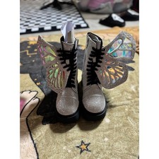 Stivali con strass farfalla