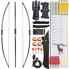 64,5'' tiro con l'arco takedown arco lungo inglese 20-120 libbre arco caccia tiro bersaglio adulto