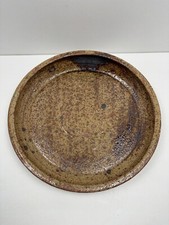 Ancien Grand Plat Grès Pyrité signé Fernand BAUDAT Bazaiges Céramique 50/60