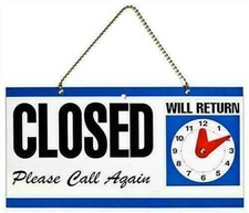 Insegna negozio aperta chiusa