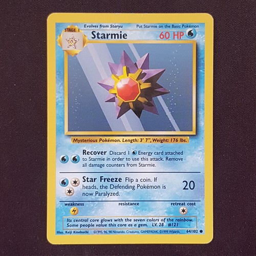 Starmie 102 base set - starmie, 64/102