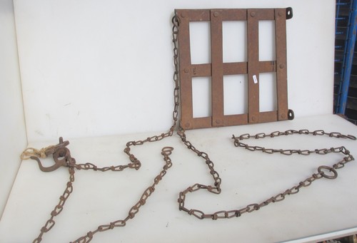 Large victorian iron scale pan - large,