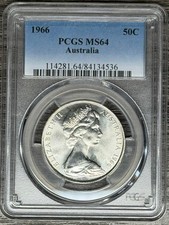 Australia 1966 argento tondo