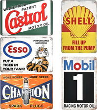 Set di 5 targhe in metallo per