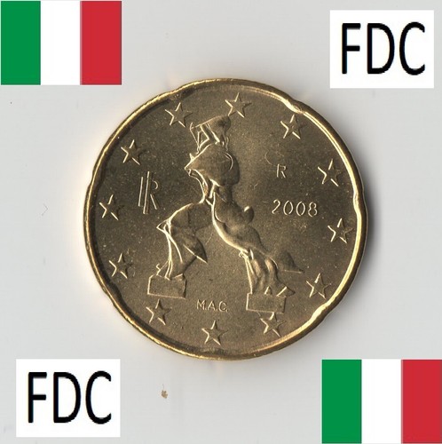 Centesimi euro 2008 italia - centesimi,