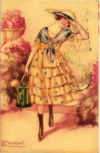 Mauzan art deco donnina - mauzan, "donnina"