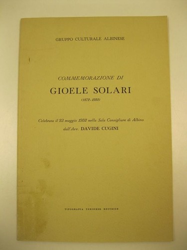 Commemorazione gioele solari - commemorazione,