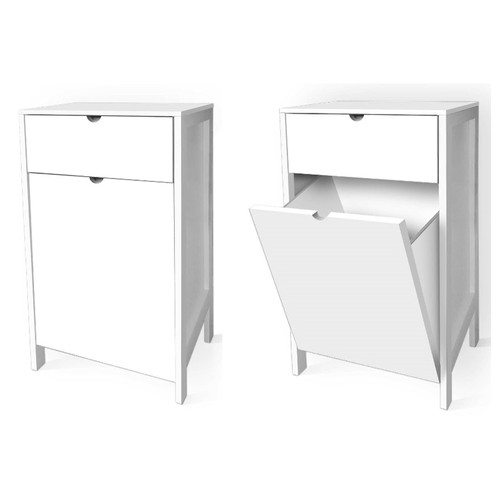 Porta biancheria bianco con - porta,