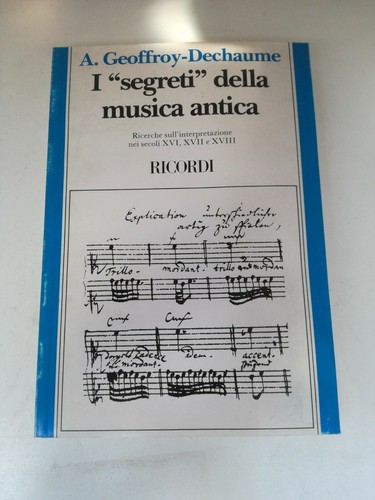 Segreti della musica - i, antica