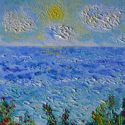 Paesaggio marino dipinto - , ad