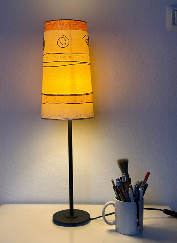 Lampada tavolo paralume a - lampada, da