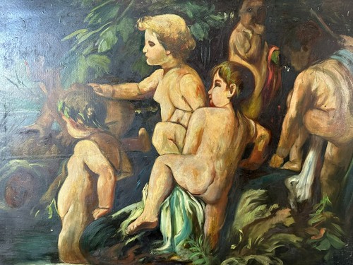 Grande dipinto art deco - dipinto, olio