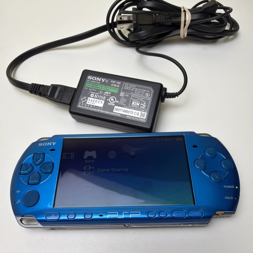 Sony psp 3000 blue handheld - psp-3000,