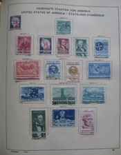 USA 1958-59  series of used stamps with airmail stamps