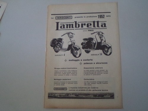 Advertising pubblicità 1952 - pubblicità,