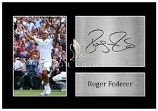 IGR Print - Roger Federer (Tennis) - Poster con Stampa Autografo in A4