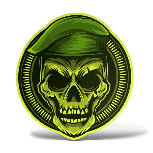 Sticker teschio militare - sticker,