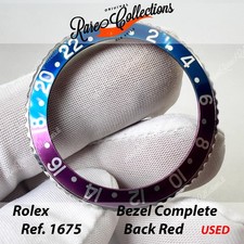 USED Usato Bezel Insert COMPATIBILE per Rolex 1675 Blue Red Rosso Inserto .3