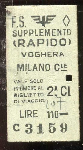 Biglietto treno ferrovia - biglietto,