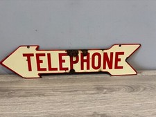 Vintage Telephone Arrow Sign