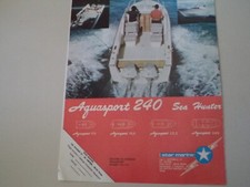 advertising Pubblicità 1973 STAR MARINE AQUASPORT 240 SEA HUNTER - ROMA