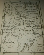 1683 MAZZA INCISIONE RAME GERMANIA CERCLE DE BAS-RHIN 