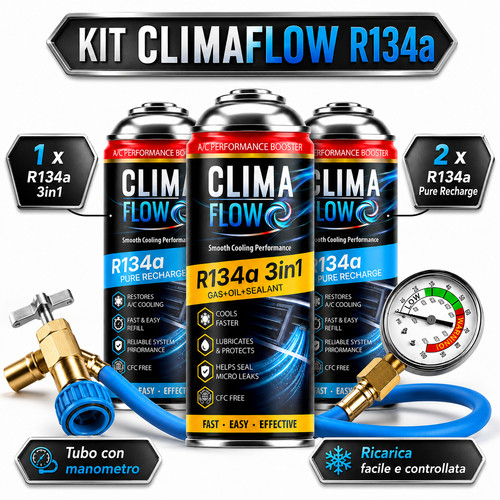 Kit ricarica clima flow auto - ricarica,